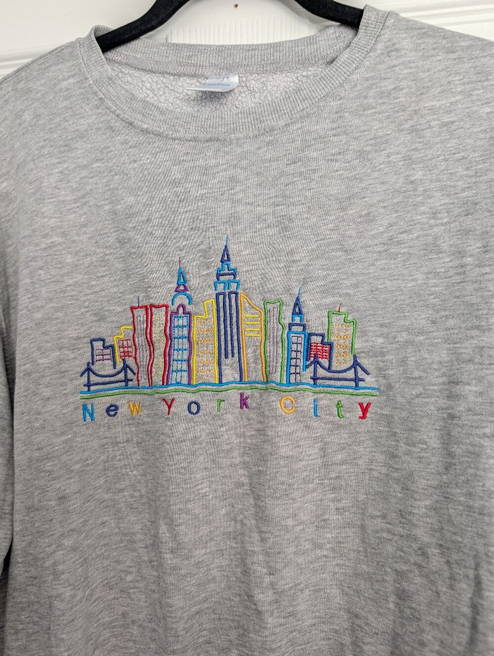 Vintage NYC Skyline Embroidered Sweatshirt